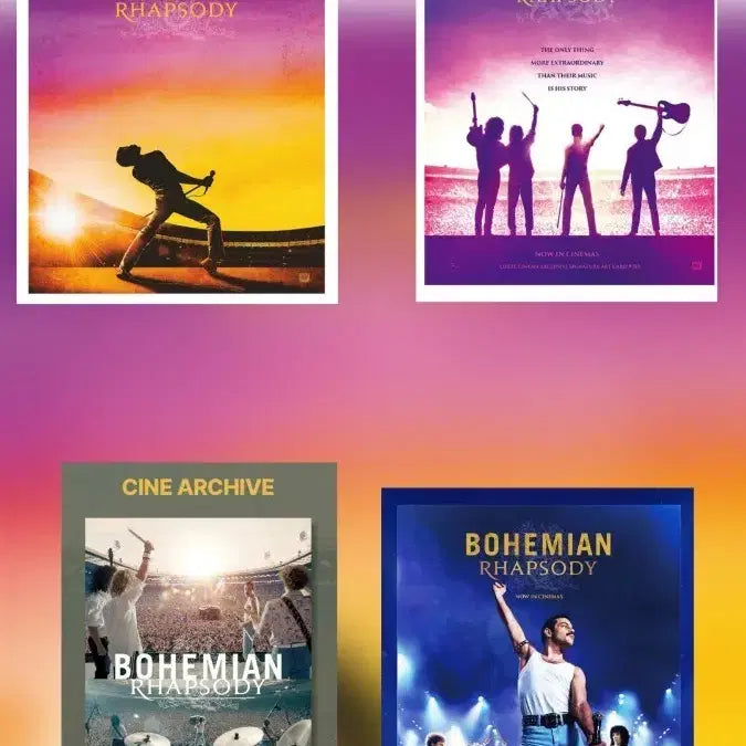 [BUNJANG] Bohemian Rhapsody Art Card &amp; Poster Set / 보헤미안 랩소디 아트카드,포스터2종 세트 판매