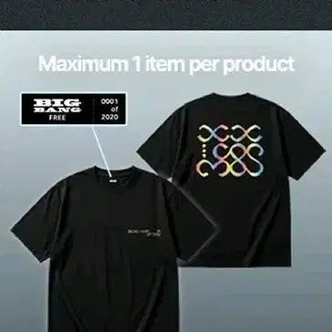 [BUNJANG] BIGBANG 20th Anniversary Exhibition Limited Edition T-Shirt (2020 pcs Limited, Sealed) / 빅뱅 20주년 전시 한정판 홀로그램 티셔츠 2020개 한정 미개봉 새상품