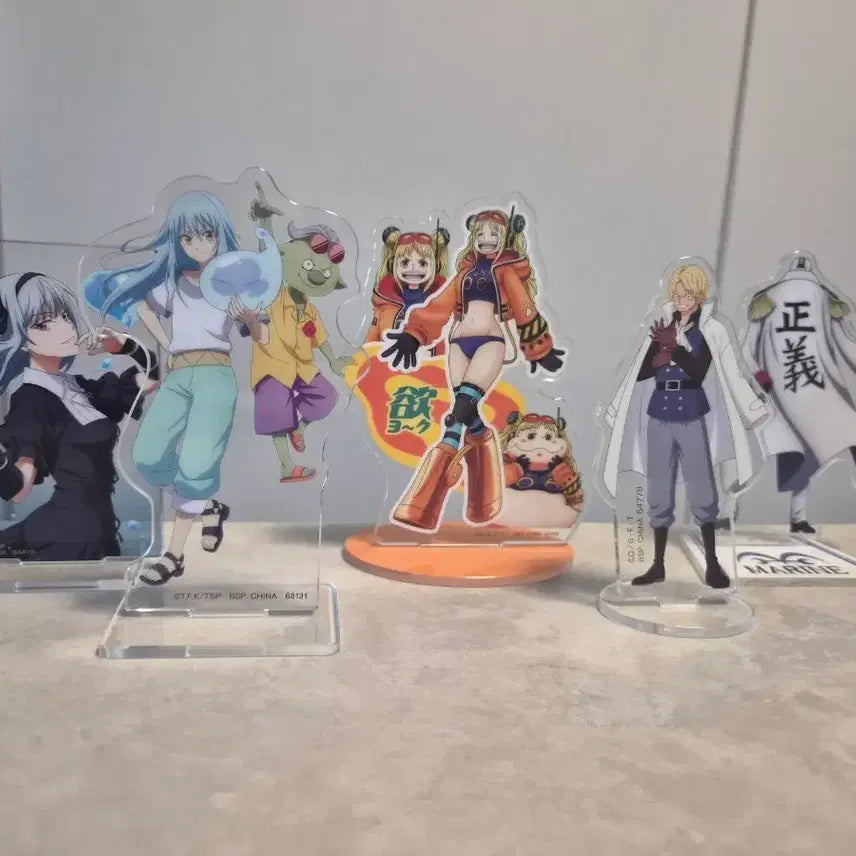 [BUNJANG] One Piece &amp; That Time I Got Reincarnated as a Slime 5-Piece Acrylic Stand Set / 원피스, 전생슬 애니메이션 아크릴 스탠드 5종