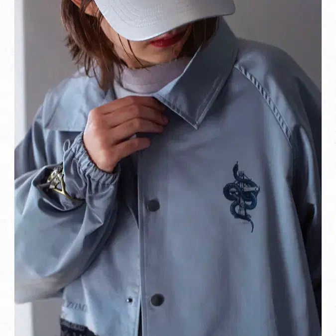 [BUNJANG] Zutto Mayoi MADNIGHT Coach Jacket (Ice Gray) XL / 즛토마요 MADNIGHT Coach Jacket (Ice Gray) XL