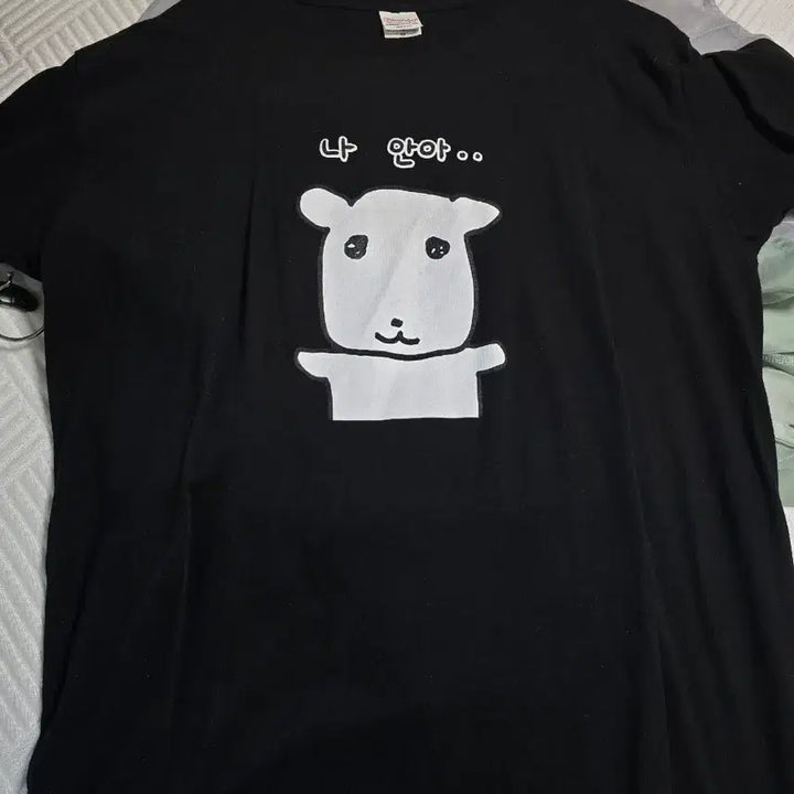 [BUNJANG] Ganadi Naana T-Shirt Black XL / 가나디 마플샵 나안아 티셔츠 블랙 XL 실착 2회