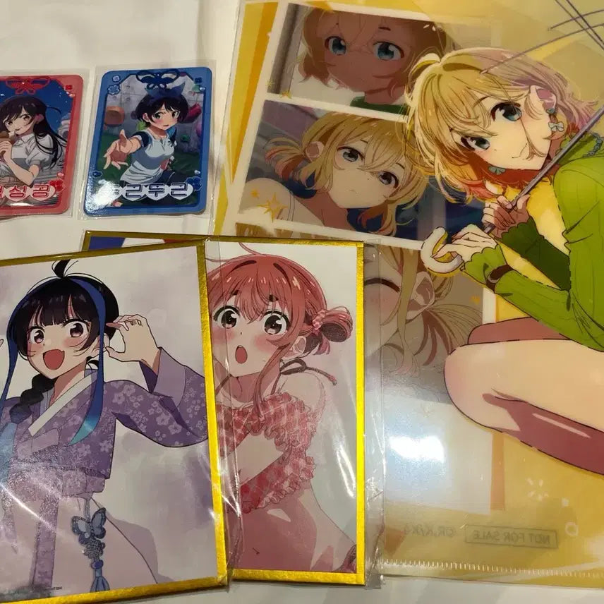 [BUNJANG] Rent-a-Girlfriend Shikishi, A4 Clear File, and Photocard Set / 투니크 여친빌리겠습니다 렌탈여친 교환