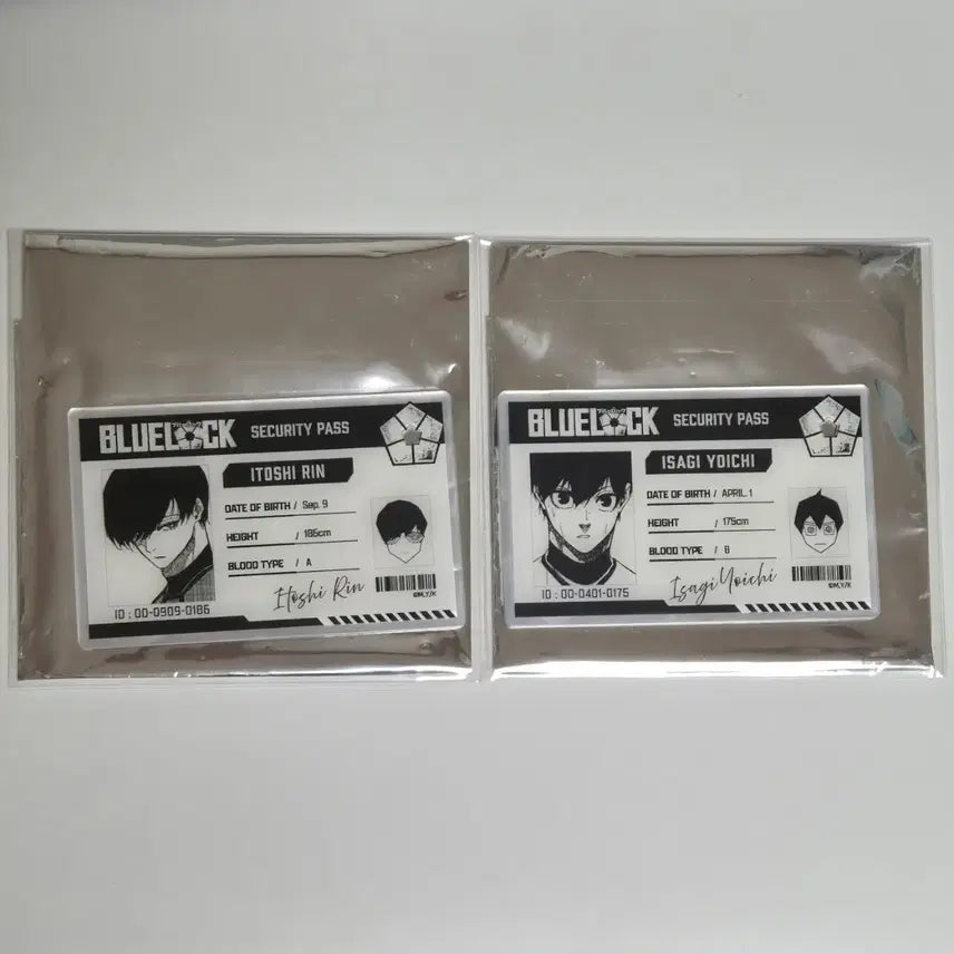 [BUNJANG] Blue Lock Itoshi Rin &amp; Isagi Yoichi ID Card Set - Original Art Exhibition Animate Pop-up / 블루록 이토시 린 이사기 요이치 아이디카드 원화전 애니메이트 팝업