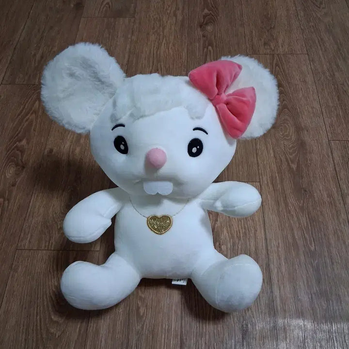 [BUNJANG] Pink Ribbon Mouse Plush Toy / 예쁜 분홍리본 쥐 봉제인형(무료배송)