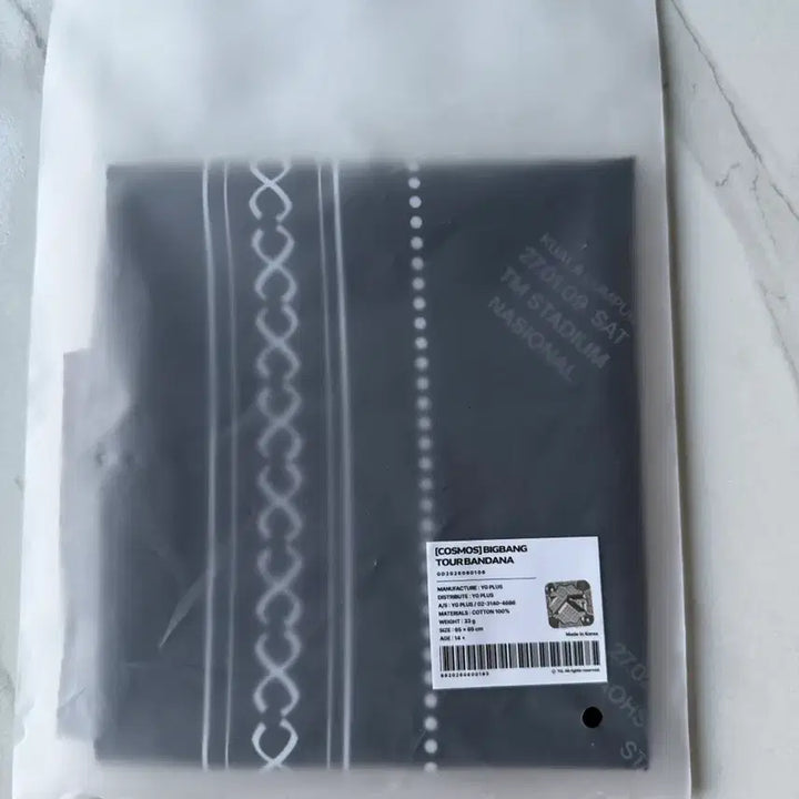 [BUNJANG] BIGBANG XX: Cosmos Tour Bandana Black / 빅뱅 2026-2027 월드 투어 XX : 코스모스 투어 반다나 블랙 판매합니다.
