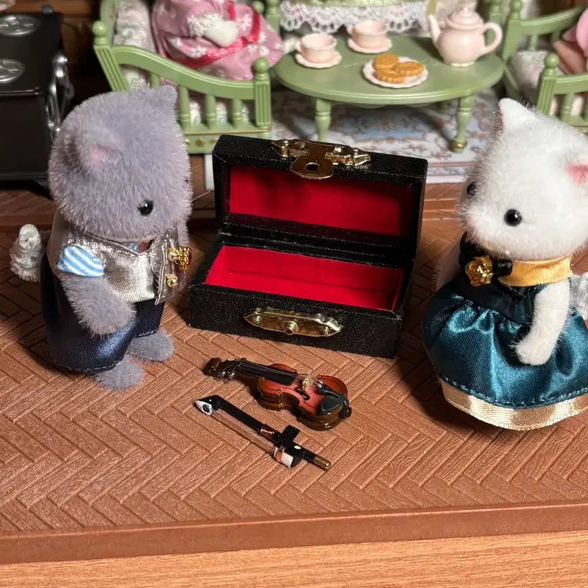 [BUNJANG] Miniature Violin Storage Case Set / 미니어처 바이올린 보관함 세트