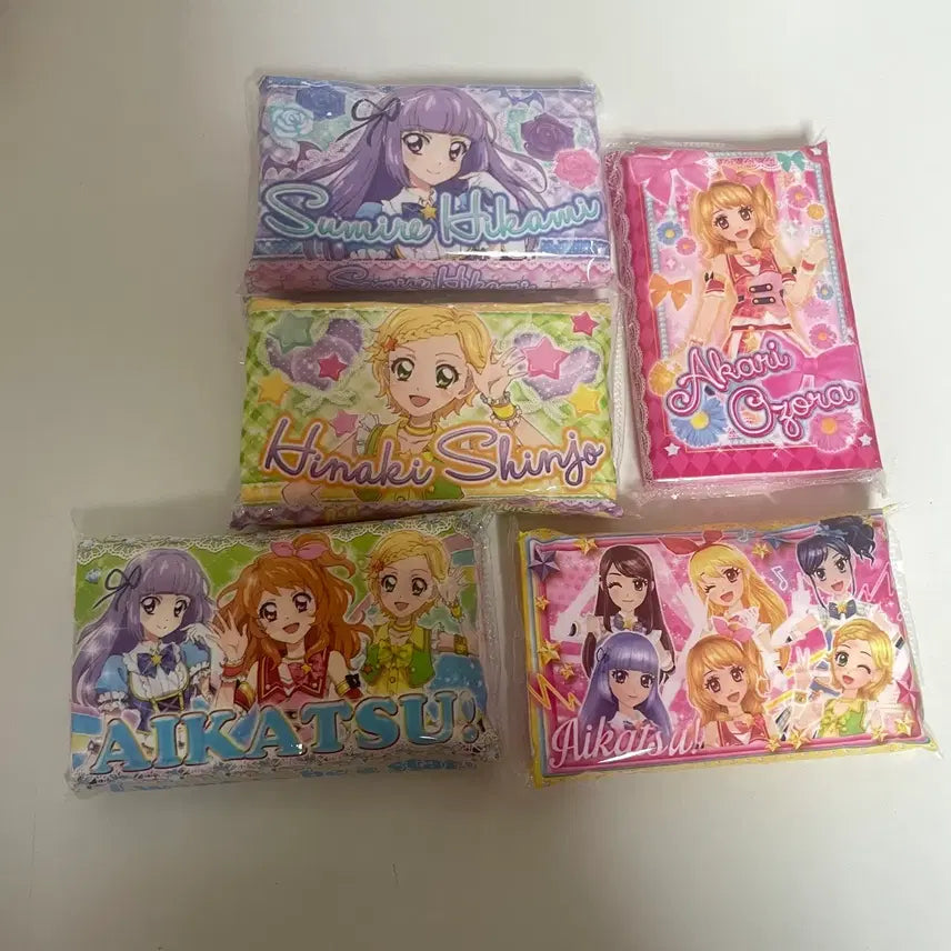 [BUNJANG] Aikatsu! Goods Bundle Set: Gacha Can Badge, Sticker, Postcard, Pencil / [일괄]아이카츠 굿즈 가챠캔뱃지스티커엽서연필고전티켓아크릴