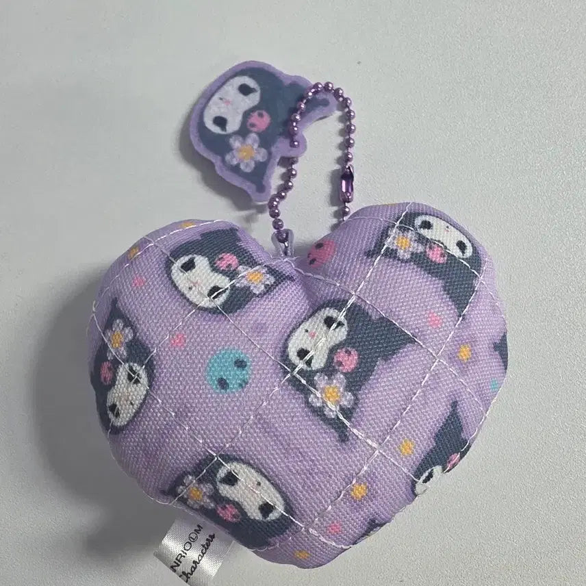[BUNJANG] Sanrio Kuromi Quilting Heart Cushion Gacha Charm / 산리오 퀼팅 하트 쿠션 가챠 쿠로미