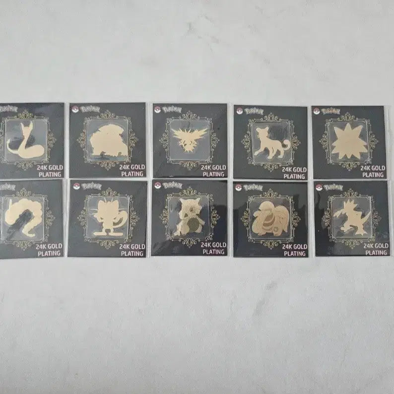 [BUNJANG] Pokemon Artwork Mewtwo, 24k Gold Leaf Stickers, Mew Mewtwo 4 Types Set / 포켓몬 아트워크 뮤츠, 24k 금박 띠부씰, 뮤 뮤츠 4종 세트 판매