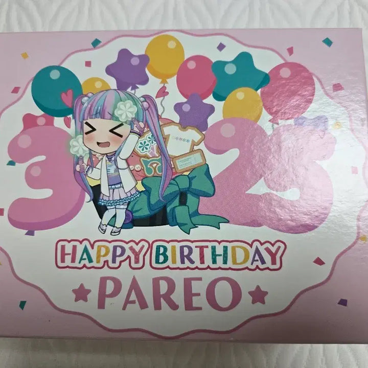 [BUNJANG] BanG Dream! Pareo Birthday Box Acrylic Stand &amp; Badge Set / 뱅드림 파레오 생일 박스 아크릴 스탠드 뱃지