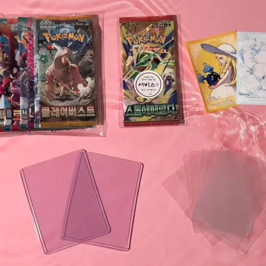[BUNJANG] Pokemon Card Clay Burst Random Set with Sleeve + Toploader / 포켓몬카드 "클레이 버스트 확정팩 10+1" 랜덤 세트 (슬리브 + 탑로더 증정)