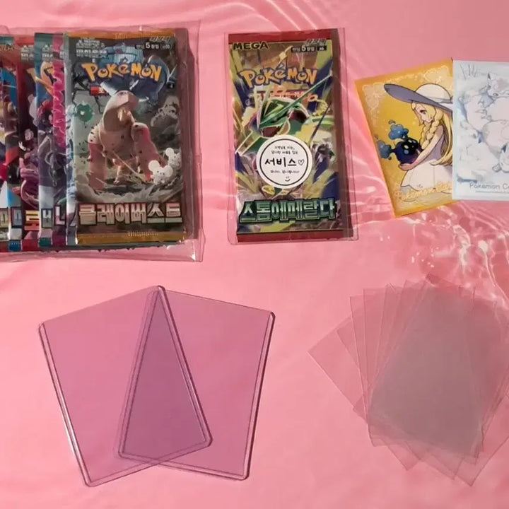 [BUNJANG] Pokemon Card Clay Burst Random Set with Sleeve + Toploader / 포켓몬카드 "클레이 버스트 확정팩 10+1" 랜덤 세트 (슬리브 + 탑로더 증정)
