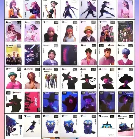 [BUNJANG] GS25 Demon Hunter K-Pop Sealed 42-Type Set / GS25 KPOP 데몬헌터 띠부띠부씰 42종 미개봉 팝니다