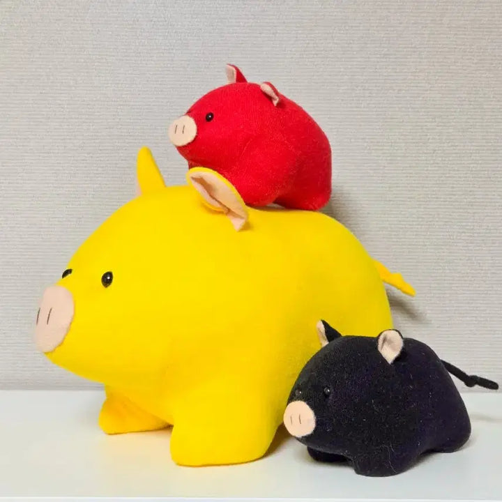 [BUNJANG] Classic Japanese Three Little Pigs Doll Set / 고전인형 일본 아기돼지 삼형제 세트 돼지 인형