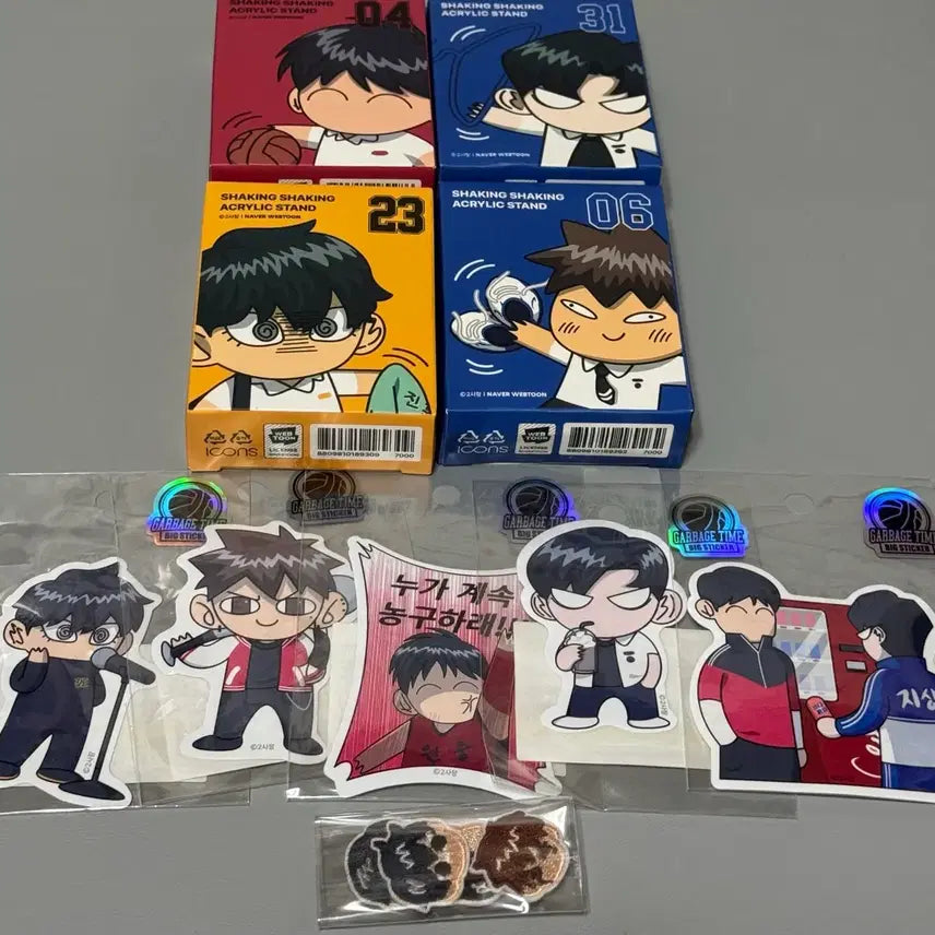 [BUNJANG] Garbage Time Jjakppung Wiggle Wiggle Acrylic Stand Bundle Set / 가비지타임 갑타 작뿡 흔들흔들 아크릴 스탠드 일괄 미개봉