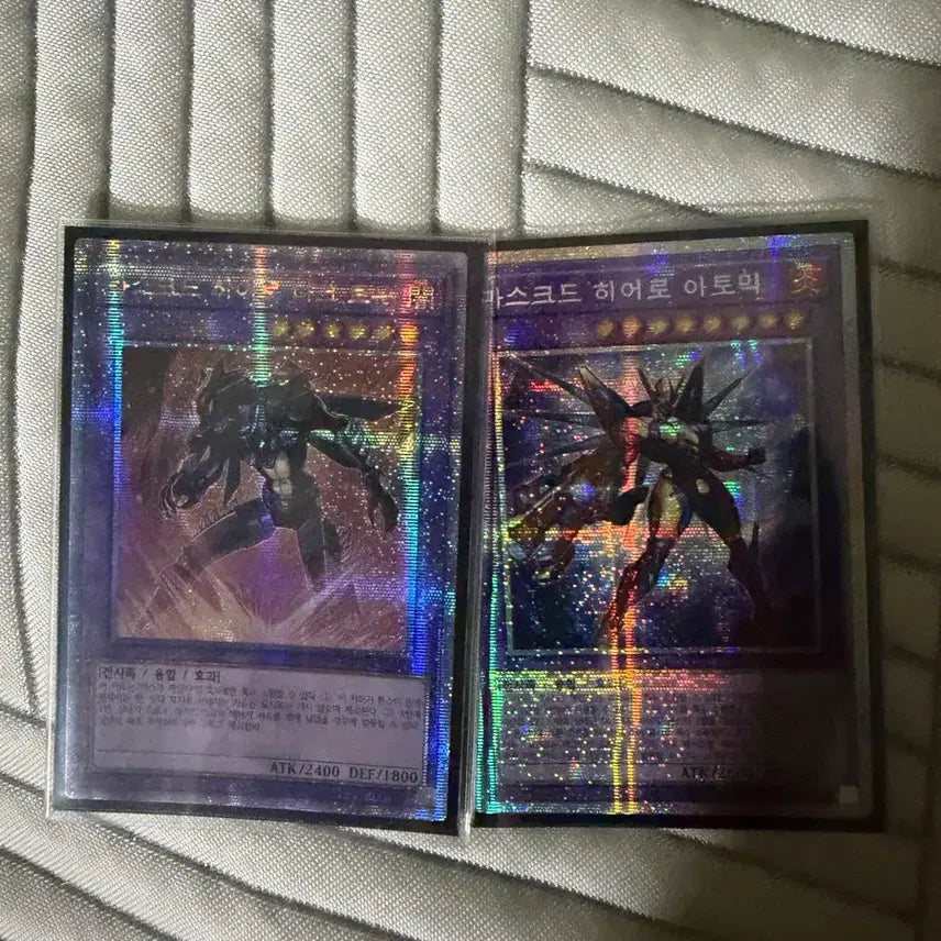 [BUNJANG] Yu-Gi-Oh! Masked HERO Dark Law QC / Atomic HERO PRIS / [급처] 유희왕 마스크드 히어로 다크로우 QC / 아토믹 PRIS