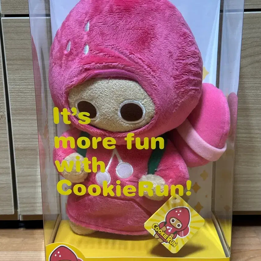 [BUNJANG] Cookierun Classic Strawberry Cookie Plush (Sealed) / 쿠키런 고전 딸기맛 쿠키 인형 미개봉 새상품
