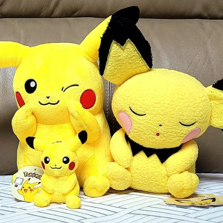 [BUNJANG] Pokemon Pikachu Plush Set (3 Types) / 포켓몬스터 피카츄 봉제인형 3종 세트(새상품)