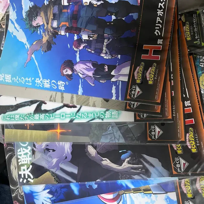 [BUNJANG] My Hero Academia Clear Poster Figure Bundle Set / 나의 히어로 아카데미아 클리어 포스터 피규어 굿즈 일괄