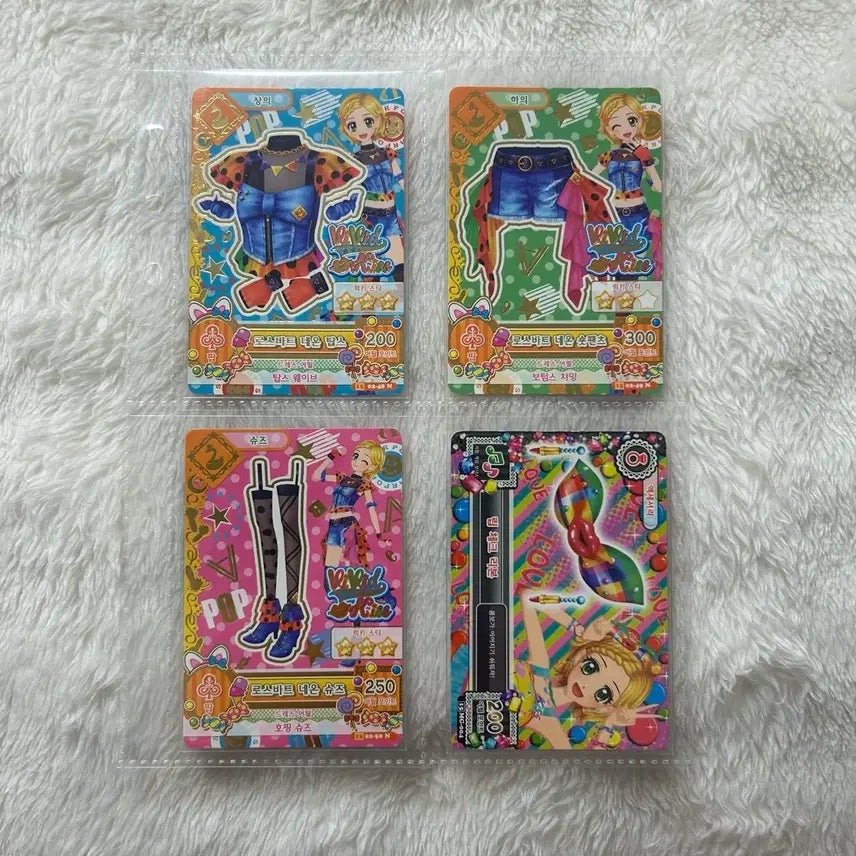[BUNJANG] Aikatsu! Hinaki Rosabart Neon Set (Japanese Version) + Lip Check Ribbon Accessory (Korean Version) / 아이카츠 카드 히나키 로스바트 네온 세트 일판 + 립 체크 리본 악세 한판 희나 아이엠스타 동화