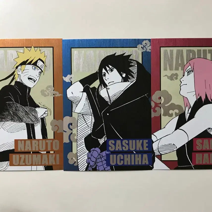 [BUNJANG] Naruto Jump Shop Official Metallic Postcard Bundle (Naruto, Sasuke, Sakura) / 나루토 점프샵 공식 메탈릭 엽서 일괄 (나루토/사스케/사쿠라)