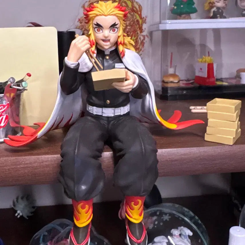 [BUNJANG] Demon Slayer Kyojuro Rengoku Noodle Stopper Figure / 귀멸의칼날 렌고쿠 후류 누들스토퍼