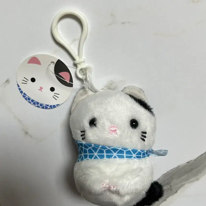 [BUNJANG] Maru Nyan Cow Pattern Plush Keyring / 마루냥 인형 키링
