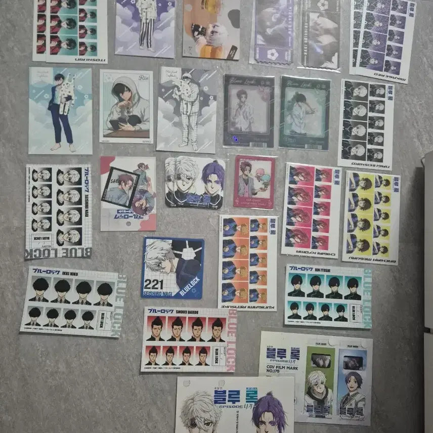 [BUNJANG] Blue Lock Paper Goods Bundle Set - Various Characters / 블루록 지류 일괄 레오 사에 나기 린 치기리 바치라 쿠니가미 이사기