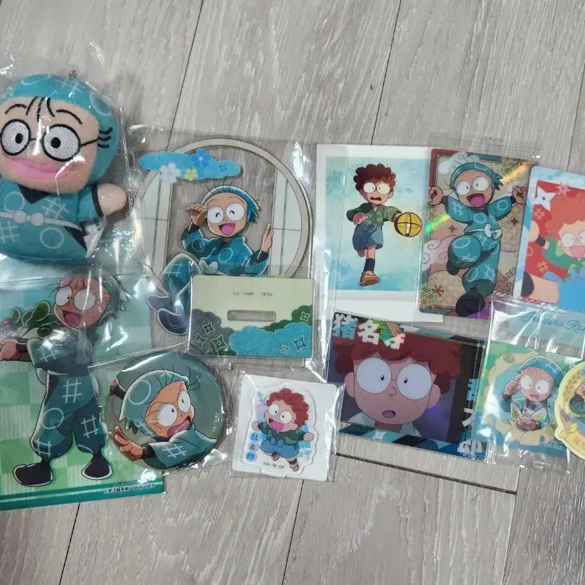 [BUNJANG] Nintama Rantarou Acrylic Stand, Can Badge, Finger Puppet, Paper Goods Bundle Set / 닌타마 란타로 아크릴, 캔뱃지, 손가락 인형, 지류 일괄