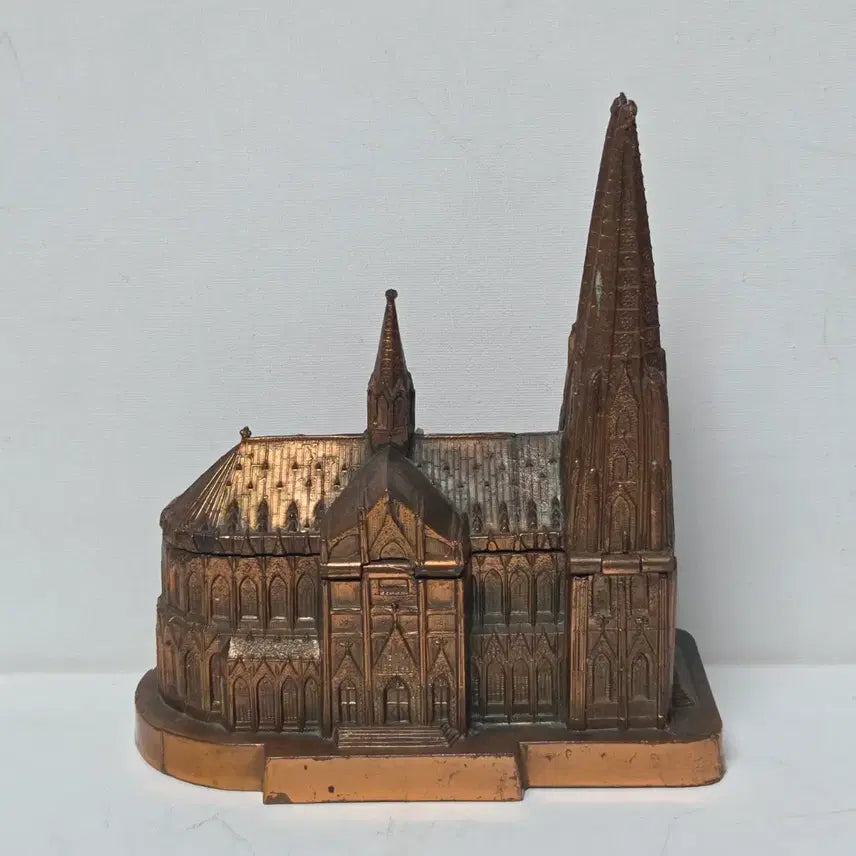 [BUNJANG] Antique Cathedral Music Box - German/French Design / 2번 앤틱 성당 오르골 금속 프랑스 독일 성당 성물 오르골 가톨릭