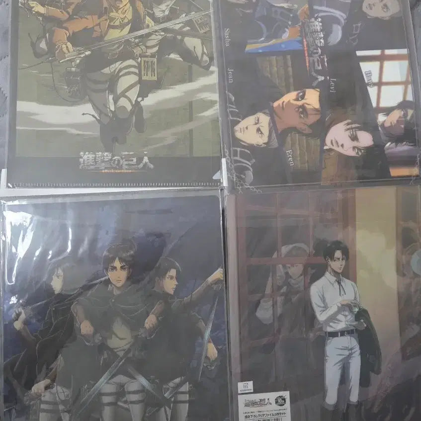 [BUNJANG] Attack on Titan Clear File Set (4 Types) / 진격의 거인 클리어 파일 4종 세트 (진격거)
