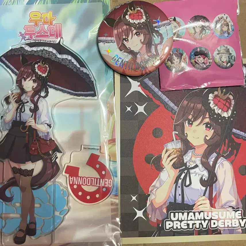 [BUNJANG] Aniplex Uma Musume Gentildonna Acrylic Can Badge Set / 우마무스메 애니플러스 젠틸돈나 세트 아크릴 캔뱃지
