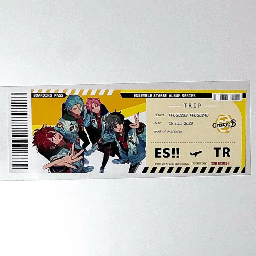 [BUNJANG] Ensemble Stars Crazy:B Trip Album Tower Records Exclusive Ticket Boarding Pass Rinne, Hiimeru, Kohaku, Nikki / 앙스타 크레이지비 크비 트립 앨범 타워레코드 특전 티켓 보딩 패스 린네 히메루 코하쿠 니키