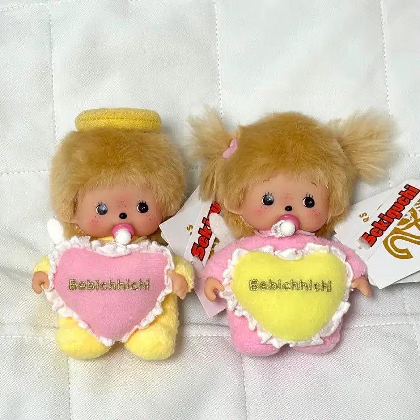 [BUNJANG] 20th Anniversary Limited Edition Angel Monchhichi &amp; Baby Chhichi Bundle Set / 일괄판매) 20주년 한정판 엔젤 몬치치 베비치치 세트