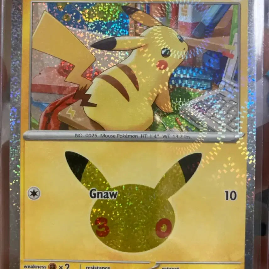 [BUNJANG] 30th Anniversary North American Desk Pikachu Pokemon Card / 30주년 북미 책상 피카츄 포켓몬카드