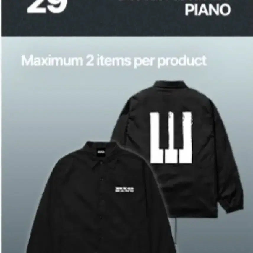 [BUNJANG] BIGBANG 20th Anniversary Media Exhibition Coach Jacket Piano Black / M)빅뱅 20주년 기념 미디어 전시회 코치 자켓 피아노 블랙