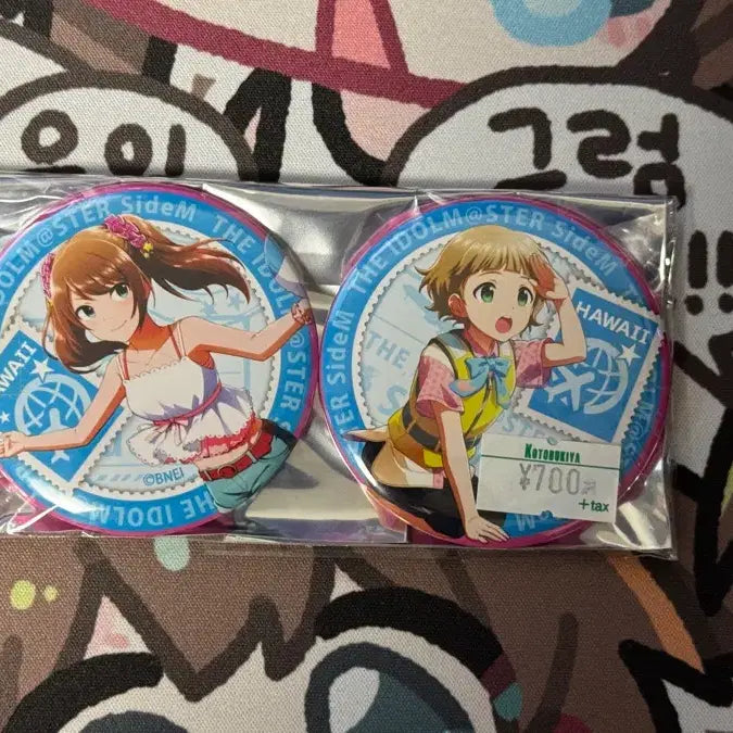 [BUNJANG] Idolmaster SideM Mizushima Saki &amp; Himeno Kanon Can Badge Set / 아이돌마스터 사이드엠 미즈시마 사키&amp;히메노 카논 캔뱃지