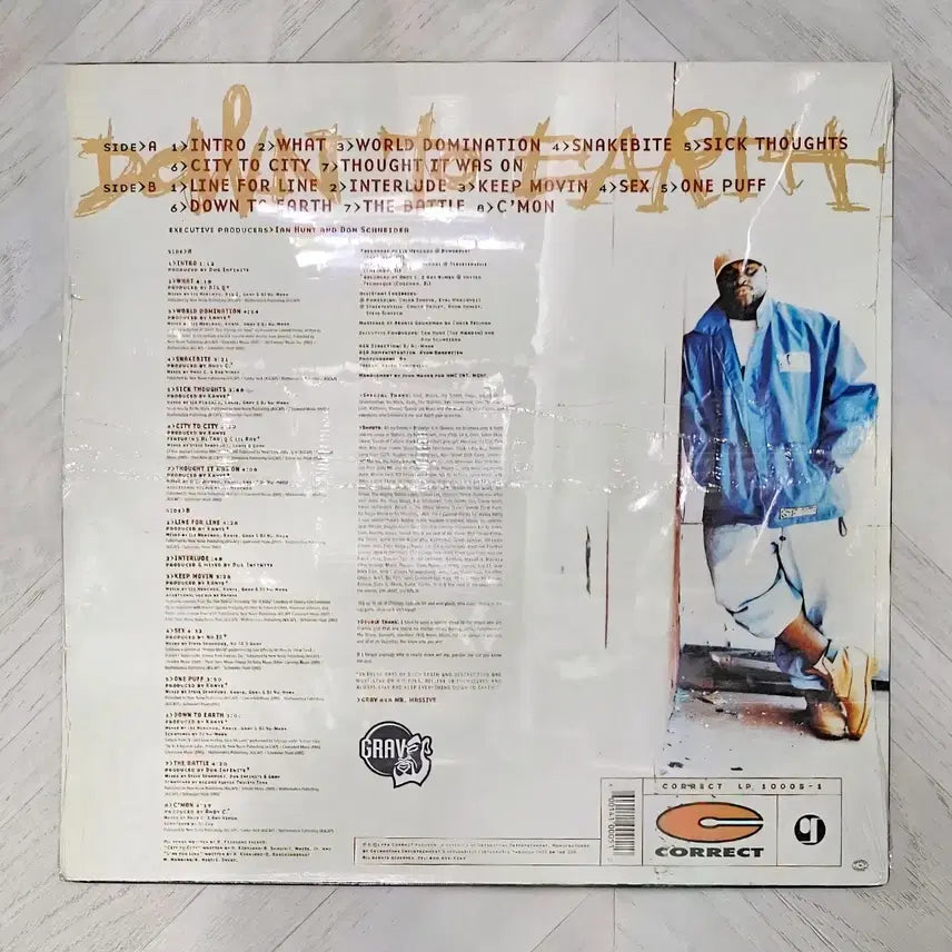 [BUNJANG] GRAV Down to Earth (Kanye West Produced) Debut LP Vinyl / 칸예 프로듀싱 데뷔작 GRAV - Down to Earth 미개봉 LP