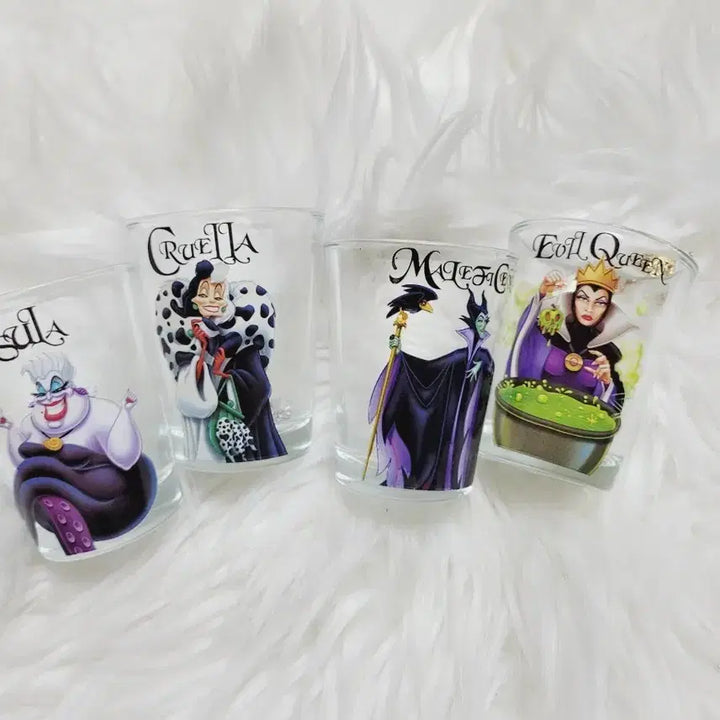 [BUNJANG] Disney Villains 4-Piece Glass Set - Imported Limited Edition / 디즈니 빌런 4종 세트 유리잔수입 한정판