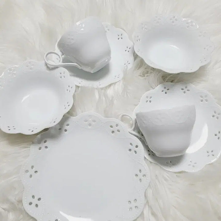 [BUNJANG] Lace Cup Set for 2, Imported from Japan / 레이스 컵 세트 2인조 수입 일본