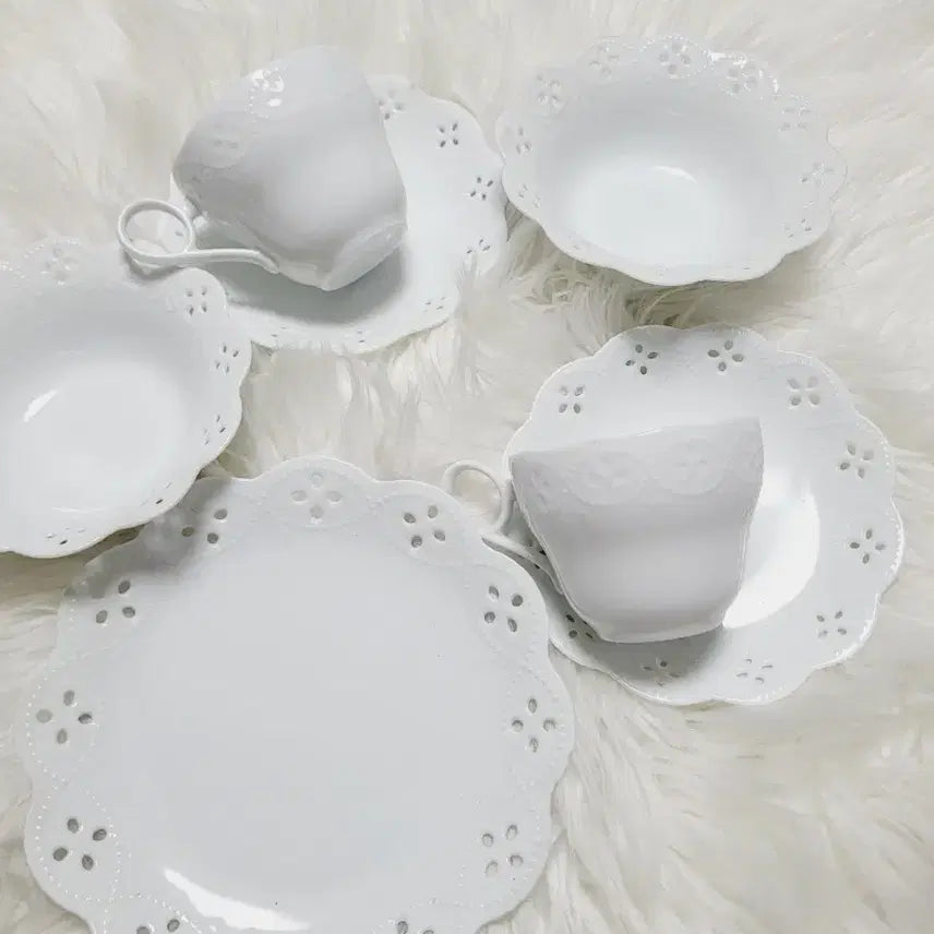 [BUNJANG] Lace Cup Set for 2, Imported from Japan / 레이스 컵 세트 2인조 수입 일본