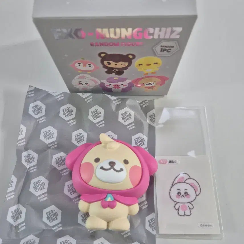 [BUNJANG] EXO Chanyeol Figure + Suho Sticker Bundle Set / 엑소 뭉치즈 열댕이(찬열) 피규어+코트니(수호)띠부실 일괄
