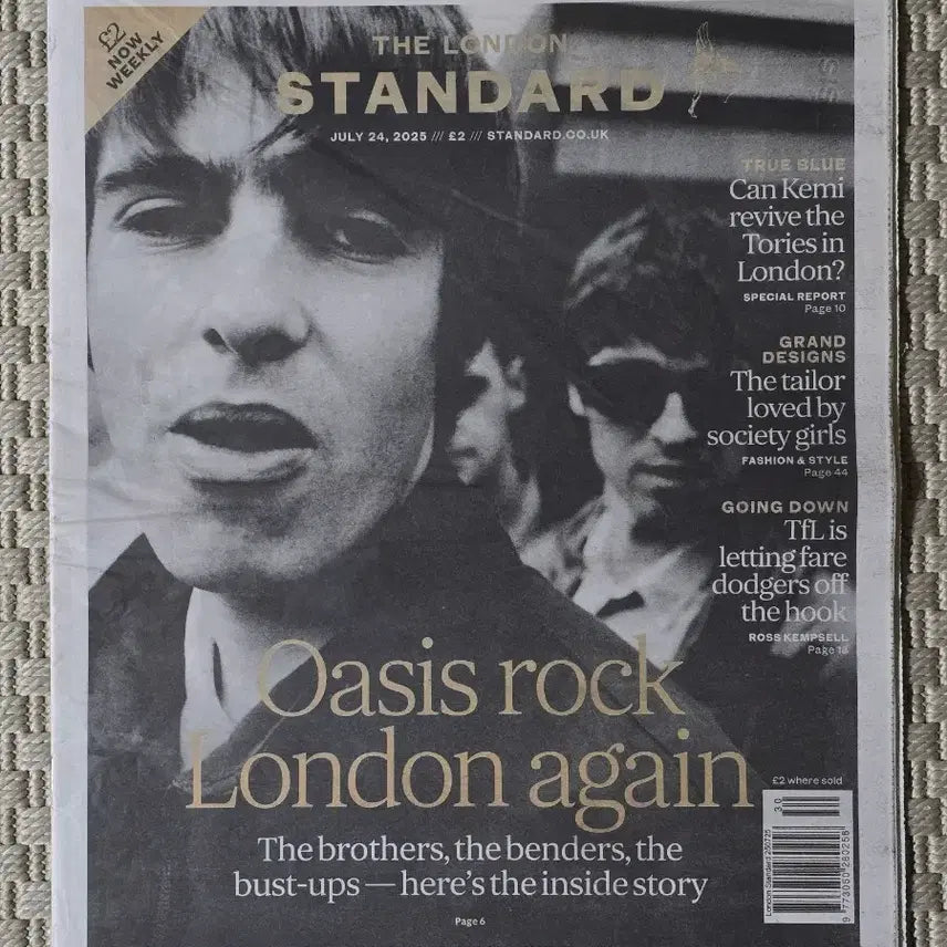 [BUNJANG] Oasis The London Standard Magazine July 2025 / 매거진 oasis 오아시스 THE LONDON STANDARD
