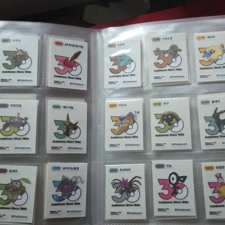 [BUNJANG] Pokemon 30th Anniversary New Logo Sticker Collection (64 types) / 3000부터포켓몬 띠부씰 신상 30주년뉴로고씰 64종