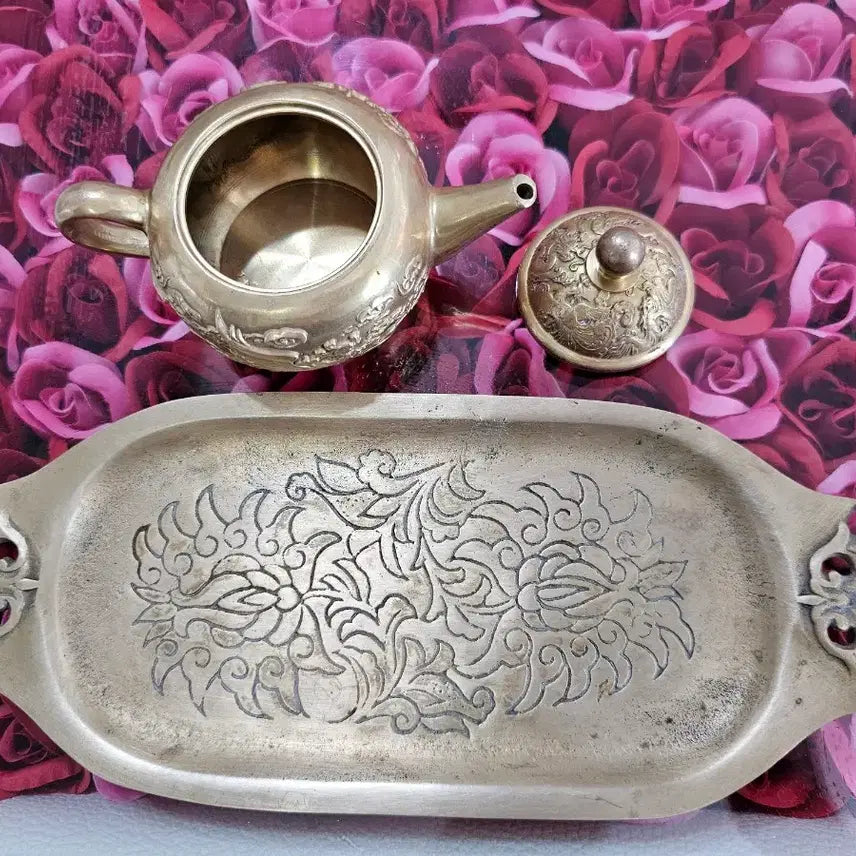 [BUNJANG] Antique Brass Teapot Set / 놋 찻주전자 세트