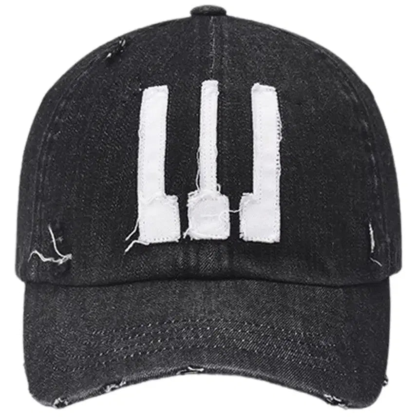 [BUNJANG] BIGBANG World Tour Pop-up Cosmos Appliqué Baseball Cap Black / 빅뱅 월드투어 팝업 코스모스 아플리케 볼캡 블랙