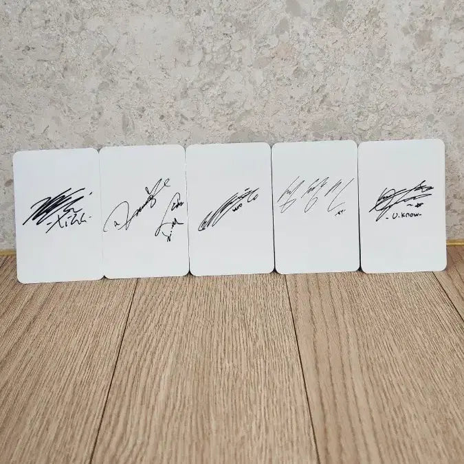 [BUNJANG] TVXQ! 5 Members Fanmade Photocard Set (Autographed Back) / [팬메이드] 동방신기 5인 고화질 포토카드 5종 세트 (사인 뒷면)