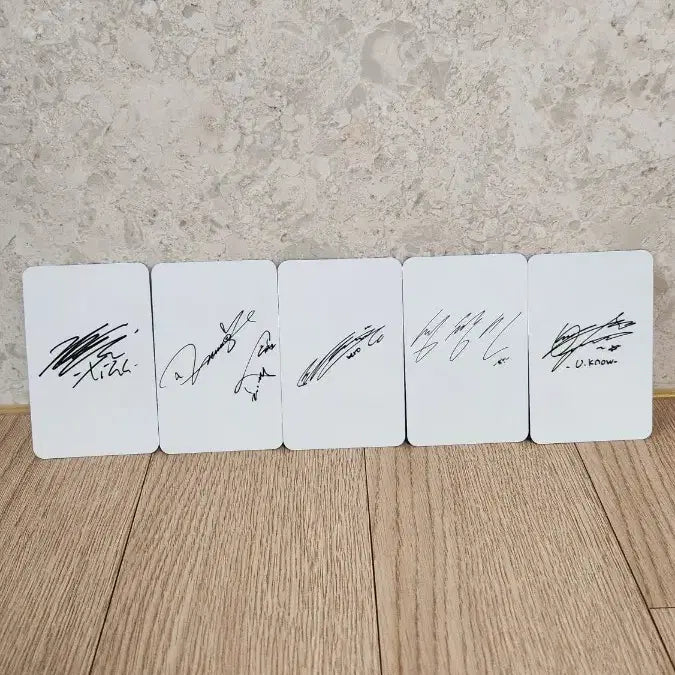 [BUNJANG] TVXQ! 5 Members Fanmade Photocard Set (Autographed Back) / [팬메이드] 동방신기 5인 고화질 포토카드 5종 세트 (사인 뒷면)
