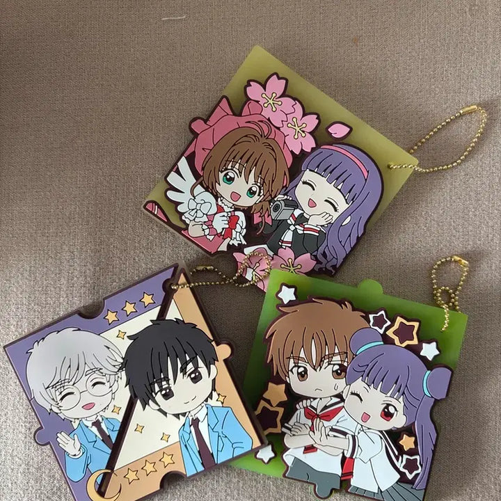 [BUNJANG] Cardcaptor Sakura Lottery Rubber Keychain Bundle Set / 카드캡터 체리 쿠지 고무키링 3종 일괄