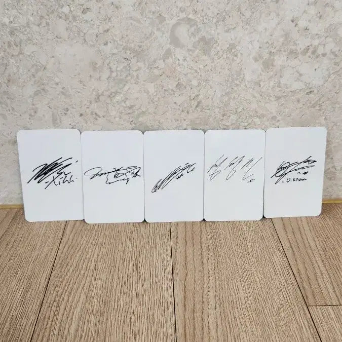 [BUNJANG] Tohoshinki 5 Members Fanmade Photocard Set (Signed Back) / [팬메이드] 동방신기 5인 고화질 포토카드 5종 세트 (사인 뒷면)